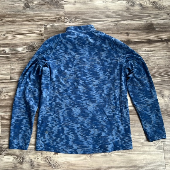 Lululemon Surge Warm 1/2 Zip Data Rush Mini Jacquard Chambray Mineral Blue Large - Picture 2 of 9